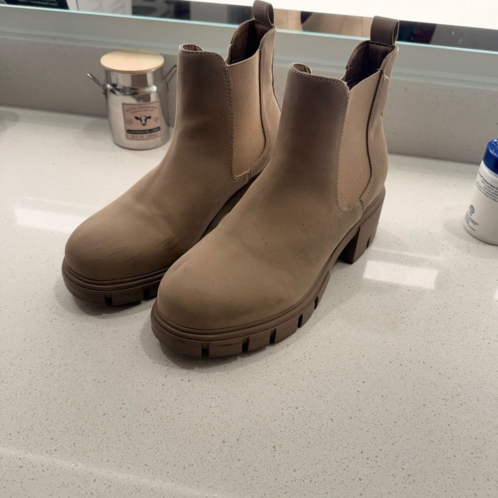 MIA Taupe Ankle Booties